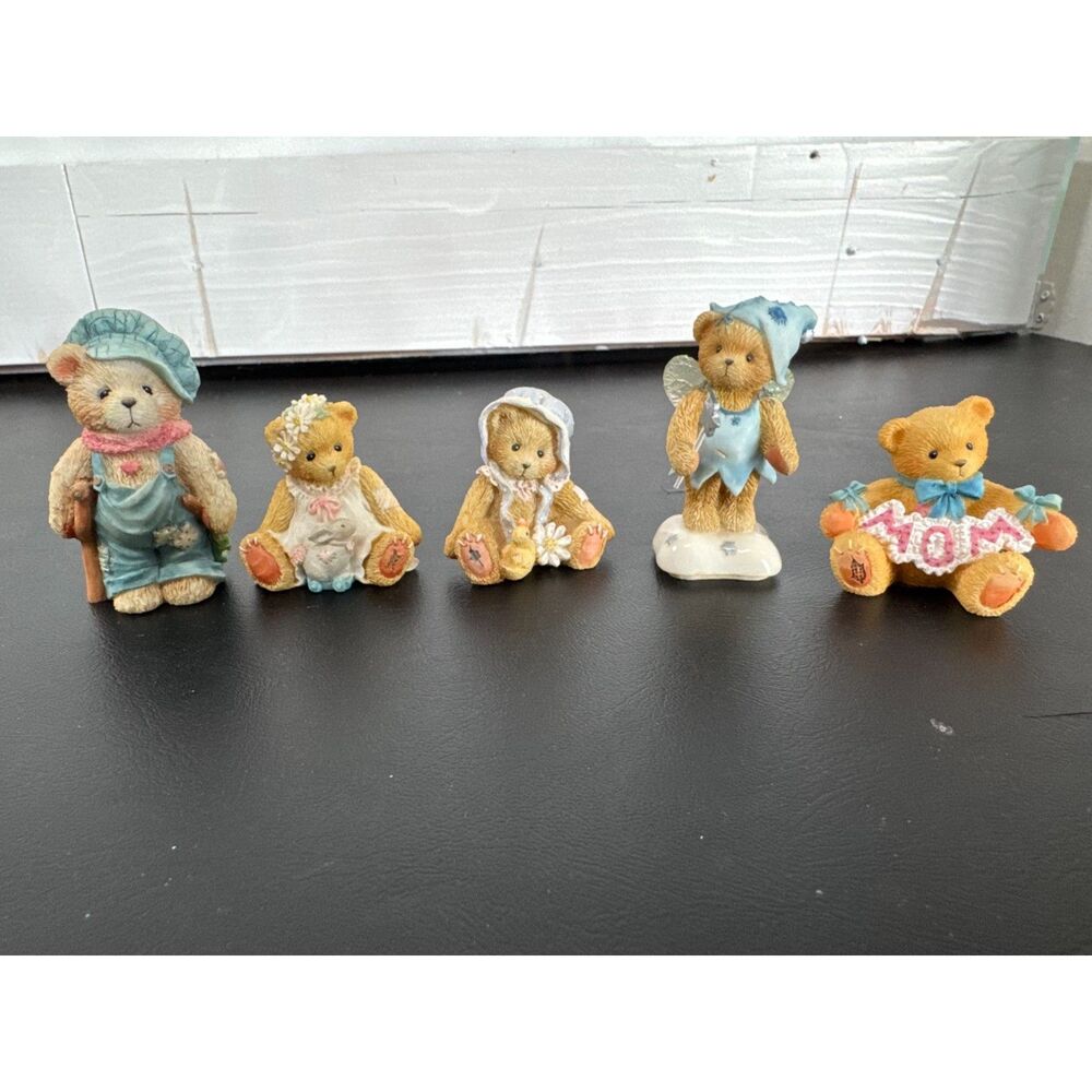 Cherished Teddies Vintage Lot Of 5 Mini Figurines